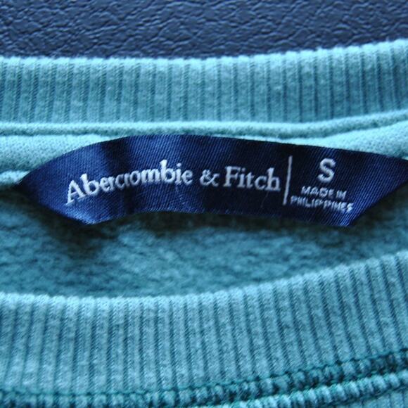 Abercrombie & Fitch Small Green and Yellow Crop Top Sweater - Picture 3 of 5